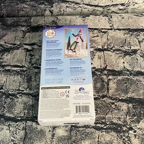 Elf on the Shelf Standing Gear Holly Jolly Skateboard Rider Santaverse MagiFreez - Picture 6 of 11